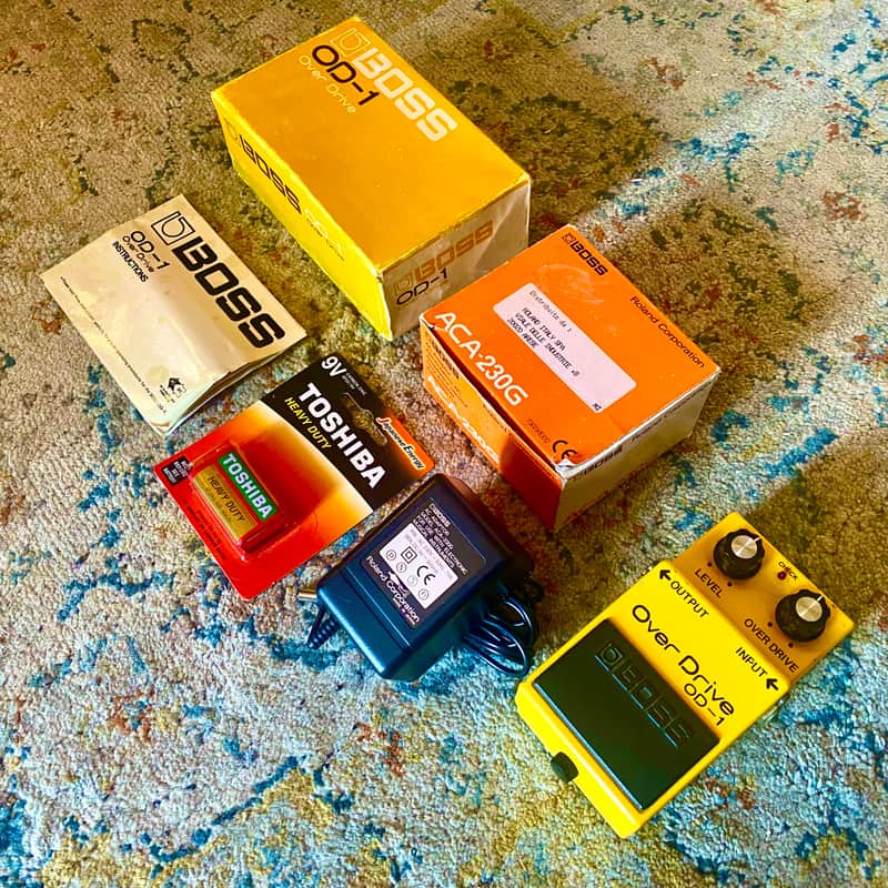 Boss OD-1 OverDrive “Long Dash” MADE IN JAPAN Black Label 1981 image 1