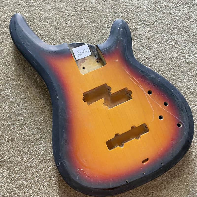 Sunburst Finish 4 String Bass Body image 1