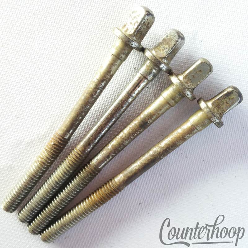 Leedy&Ludwig 2 9/16" 4x Tension Snare/Tom T-Rods Drum Nickel Plating Vintage 50s image 1