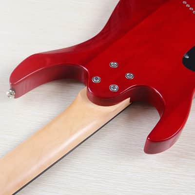 HH Custom 7 String Guitar, Cherry Burst Tiger Maple Top Body, Maple Neck image 2