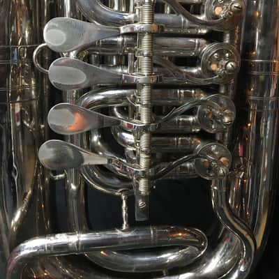 Mirafone Model 183 Tuba Eb 1960's Germany w/ Mouthpiece and Bag image 8