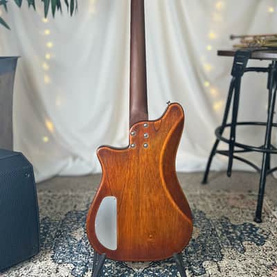 Offbeat Guitars "Hope" 30" Short Scale Bass in Cayenne on Carved Top Spanish Cedar, TV Jones Thunder'Mag/Thunder'Blade Pickup Set, Leo Quan Badass Hardware image 5