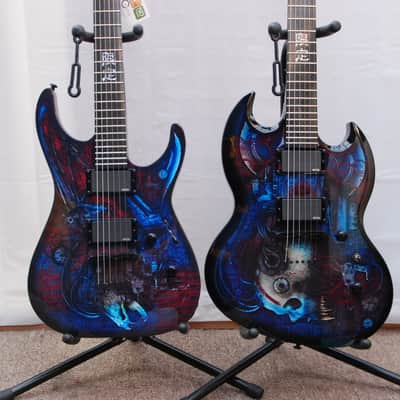 ESP LTD (2 Guitars) Limited Edition Biotech w/Custom Graphic Combo M Vampire & Vampire Viper image 4
