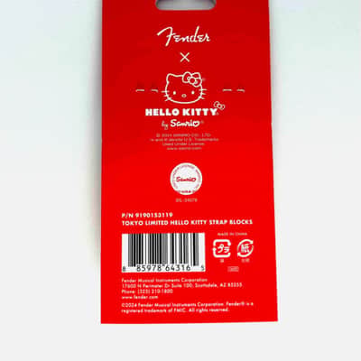 Fender x Hello Kitty Tokyo Limited Guitar Strap Lock, Squier Hello Kitty image 4