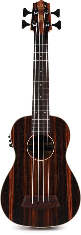Mint UBASS-EBY-FSRW Striped Ebony Acoustic-Electric U-Bass with Round Wounds image 1