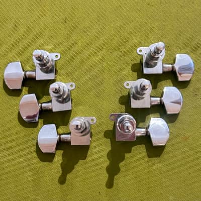 Vintage Schaller "Made in West Germany" 3 + 3 Tuners - Chrome image 3