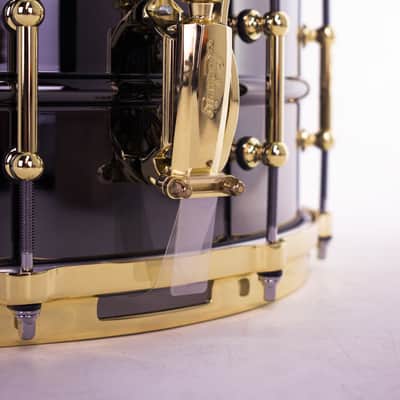 Ludwig LB417BT "Brass On Brass" Black Beauty 6.5x14" Snare Drum with Brass Hardware image 6