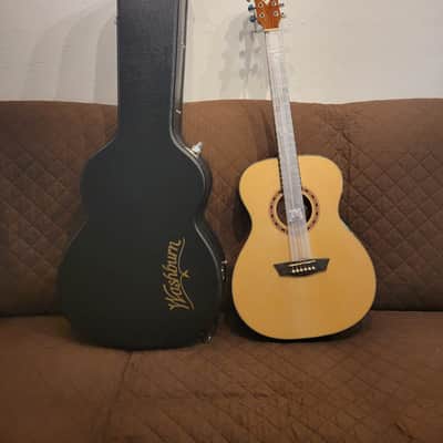 Washburn AF5K Apprentice Series Folk Body Spruce Top Mahogany Neck 6-String Acoustic Guitar w/Hard Case image 14