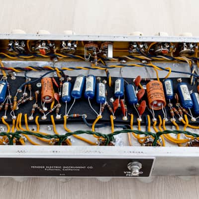 1963 Fender Bandmaster Vintage Pre-CBS Tube Amp Blonde w/ 2x12 Cab, Oxford 12L6 image 15