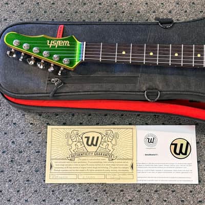 2022 Walsh Guitars Custom Double Cut - Candy Green w/Gold Accents and Natural Back - Semi-Hollow Custom Boutique Electric Guitar - USED! image 14