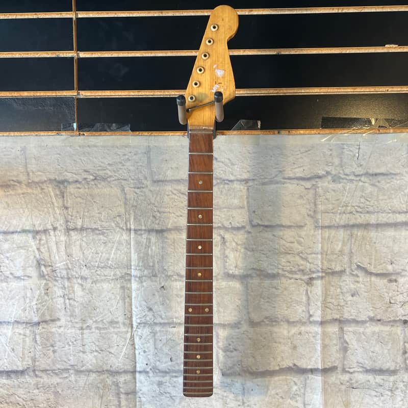 Unknown Vintage Japanese Electric Guitar Neck Missing Nut image 1