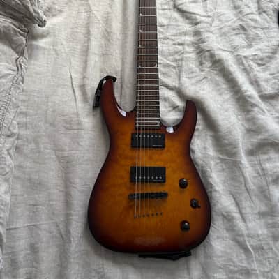 Jackson SLATTMGXQ3-7 Quilt Top Soloist 7 String Electric Guitar (Tobacco Burst) image 1