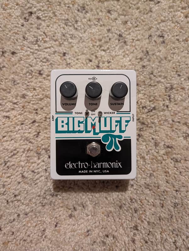 Electro-Harmonix Big Muff Pi with Tone Wicker Distortion / Sustainer 2008 - Present - White / Black / Green image 1
