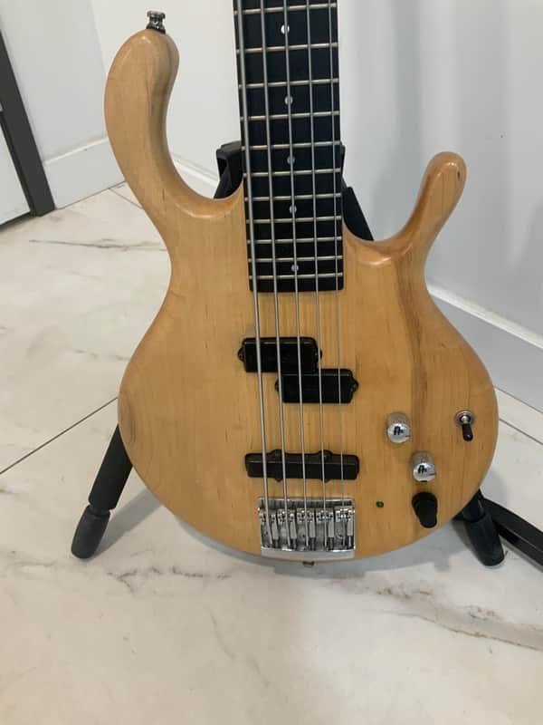 Pedulla Bass MVP-5 1980’s - Natural finish Active Please Read image 1