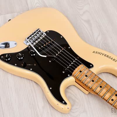 1980 Fender Stratocaster 25th Anniversary Model Vintage Guitar Pearl White w/ Case image 8