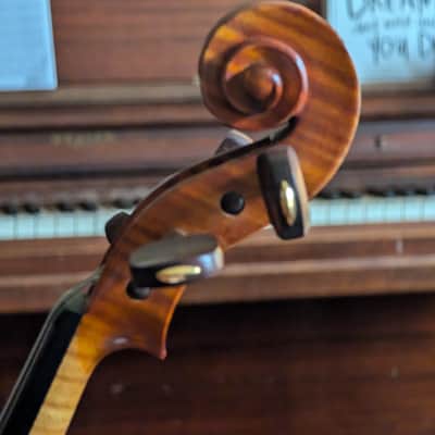 Exceptional Reinhold Schnabl Fiddle Vintage German 4/4 Violin Outfit w/ Braided Carbon Fiber Bow & Composite Case image 6