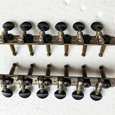 Vintage Bronze 12 String Classical Guitar Tuning Machines Set image 3
