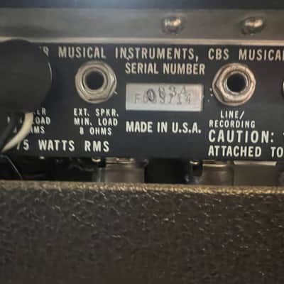 Fender 75 2-Channel 75-Watt 1x12" Guitar Combo 1980 - 1982 - Black image 2