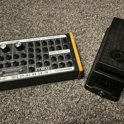 MiniMoog Voyager Signed by Bob Moog Electric Blue Edition w/ expander and pedal image 11