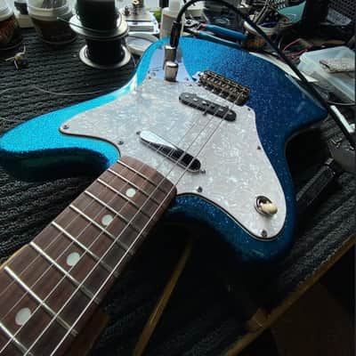 Squier Vista Super-Sonic Texas Special Tele pickups Blue Sparkle image 8