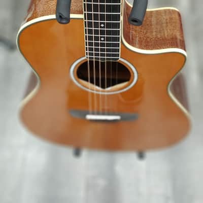D'Angelico Excel Gramercy Vintage Natural Acoustic-Electric Guitar DAEG200VNATGP2 w/ Gig Bag image 3