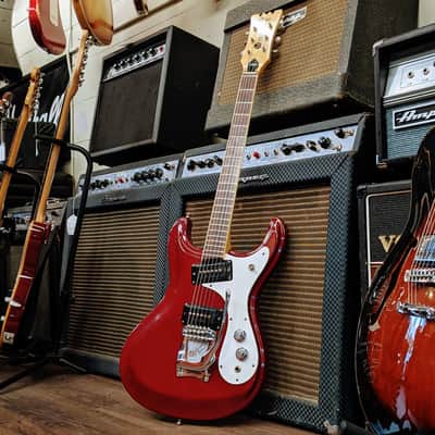 Mosrite Ventures Model with Hardshell Case - Wine Red - 1966 image 1