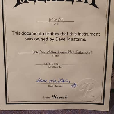 Dave Mustaine's  Personal Dean Double Neck Flying King V VMNT Megadeth Tour Guitar Signed by him KV1 image 7