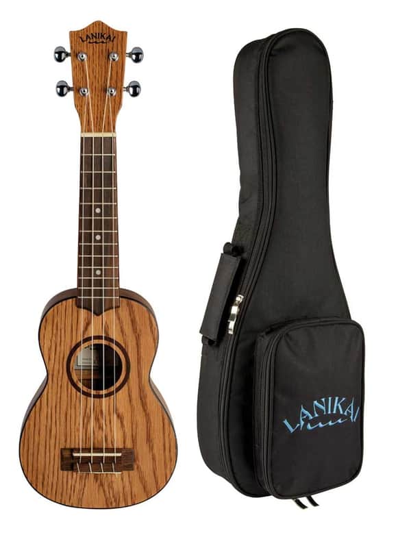 Mint Lanikai Model OA-S Oak Soprano Size Acoustic Ukulele with 10mm Padded Gig Bag image 1