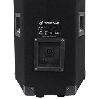 (2) Rockville RSG8 8” 300 Watt 2-Way 8-Ohm Passive DJ/Pro PA Speaker image 2
