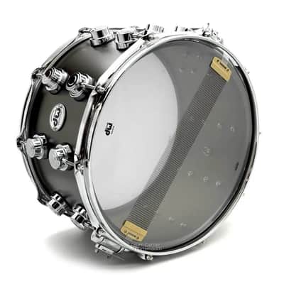 DW Collectors Satin Black Brass Snare Drum 14x8 image 3