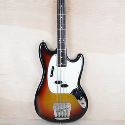 Fender Mustang Bass 1975 Sunburst Vintage USA Short Scale Bass w/ OHSC image 3