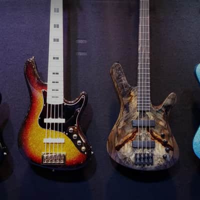 Kiesel V49K Vanquish 4 string 2017 Buckeye Burl 2017 NAMM Build image 16