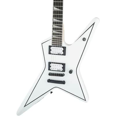 Jackson JS Series Signature Gus G. Star JS32 Electric Guitar Regular Satin White with Black Pinstripes image 5