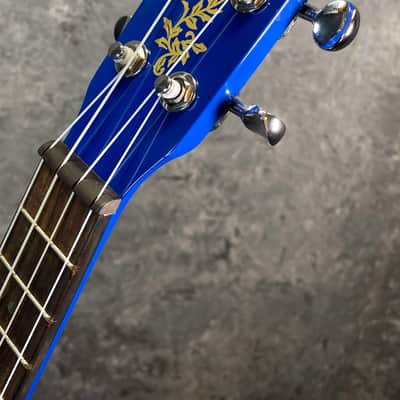 Eleuke RHT-C Solid Body/Electric Concert Size Ukulele - Gloss Blue image 5