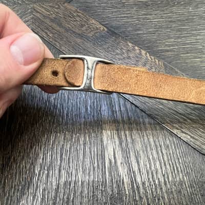 Vintage original late 1950s - 1960's Fender Leather Guitar strap image 6