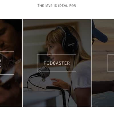 Shure MV5 Black Condenser Microphone For iOS & USB Mic great for iphone or computer from image 3