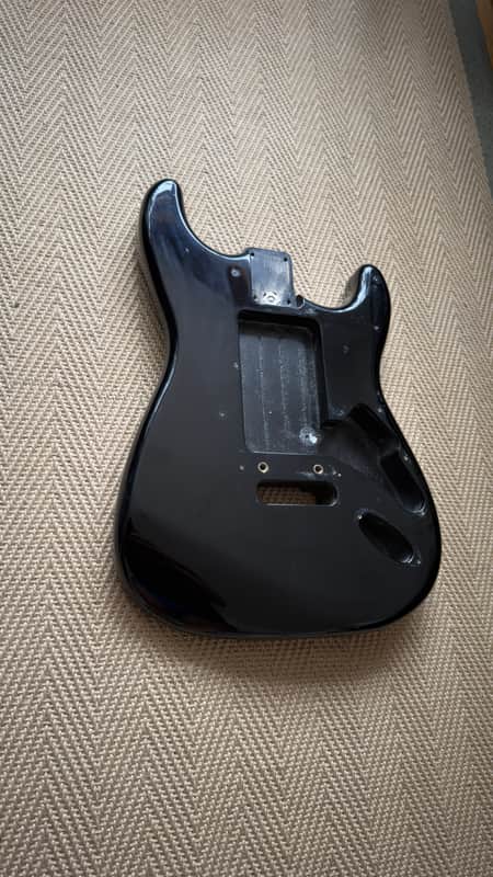 Vintage 1984 Fender USA Stratocaster Body - Black Poly image 1