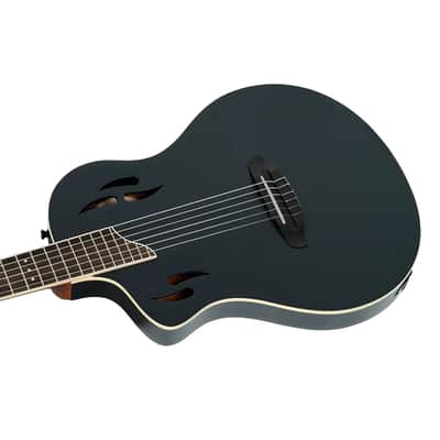Ortega RTPSTD-SBK-L - Left-Handed Standard Thinline Crossover Electric Nylon String Guitar - TourPlayer Series image 8