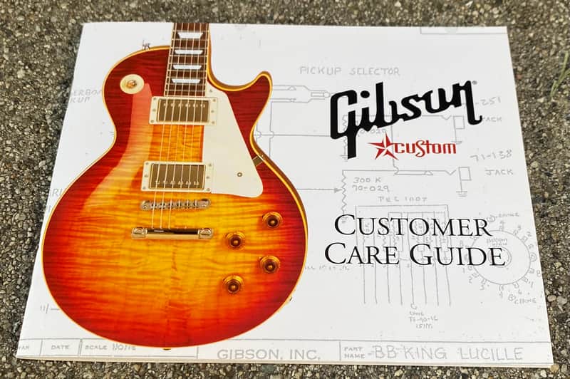 Gibson Custom Shop Customer Care Guide Booklet '58 '59 '60 Les Paul Case Candy image 1