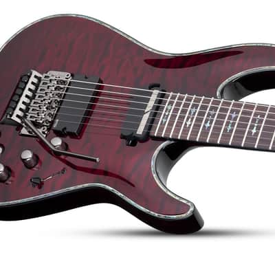 Schecter Hellraiser C-7 FR S Left Hand Electric Guitar - Black Cherry (1833) image 6