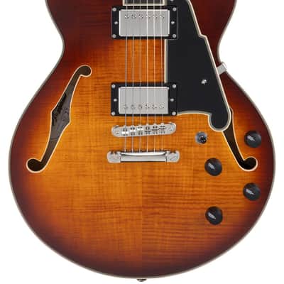 D'Angelico DAPSSDITBNS Premier SS- Dark Iced Tea Burst image 1