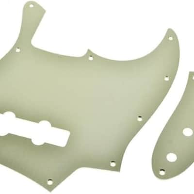 Jazz Bass Brushed Aluminum Pickguard & Control Plate - Gold image 3