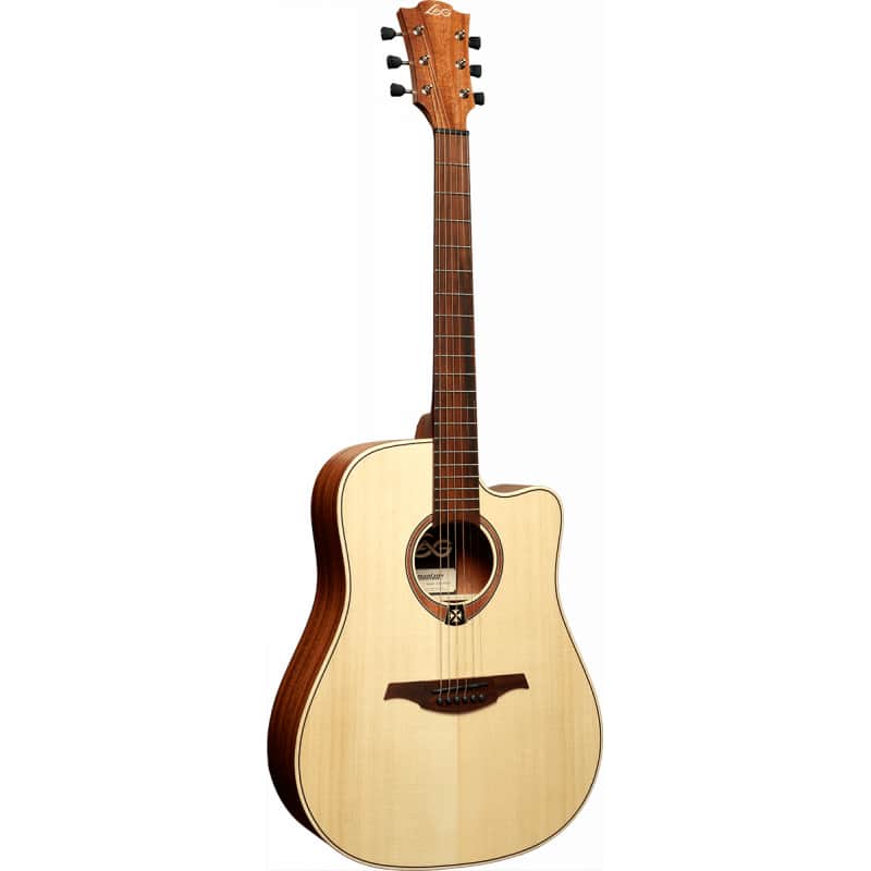 Lag T70DCE Tramontane 70 Dreadnought Cutaway Solid Sitka Spruce Top Okoume Neck 6-String Acoustic-Electric Guitar image 1