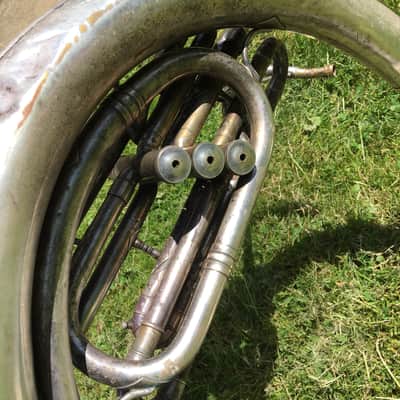King Sousaphone, H.N. White Co. Cleveland. 1939 serial number, w/ case image 8