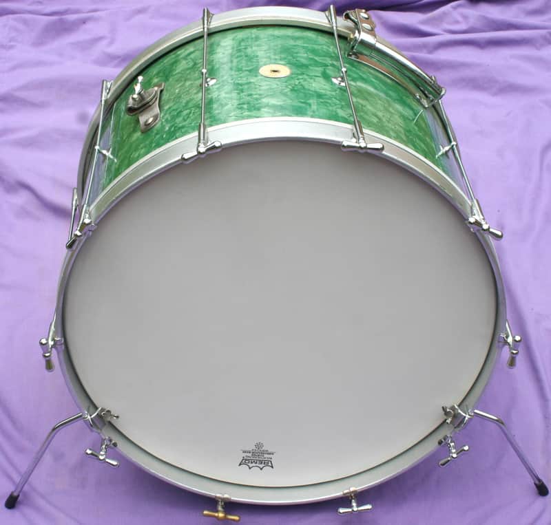 Rare 1960s VESPE combo bass drum in green marine pearl combo bass drum in green marine pearl image 1