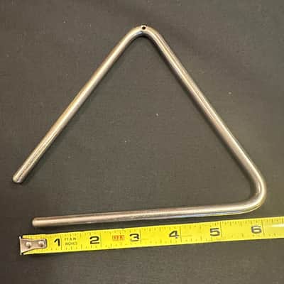 Unbranded 6" Triangle, Chrome Plated Steel, 1/4" diameter Rod - EXCELLENT image 1