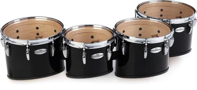 Pearl Championship Marching Tenor Drums - Quad  Midnight Black image 1