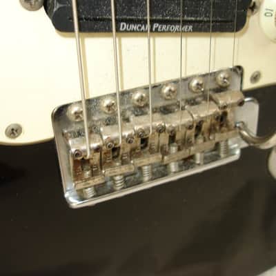 Vintage 1985 Fender Standard Stratocaster Electric Guitar - Black with Maple Fingerboard MIJ image 3