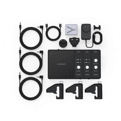 Evans Hybrid Sensory Percussion Sound System 4pc Sensor Set with Controller Module 2023 - Present - Black image 3