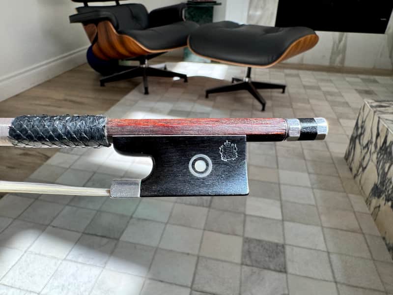 Antique German Violin bow by H R Pfretzschner - early 20th Century image 1